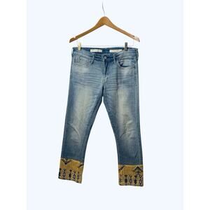 Anthropologie Pilcro Hyphen Skinny Cuff Accent 28 (30 X 27) Women's Denim Jeans